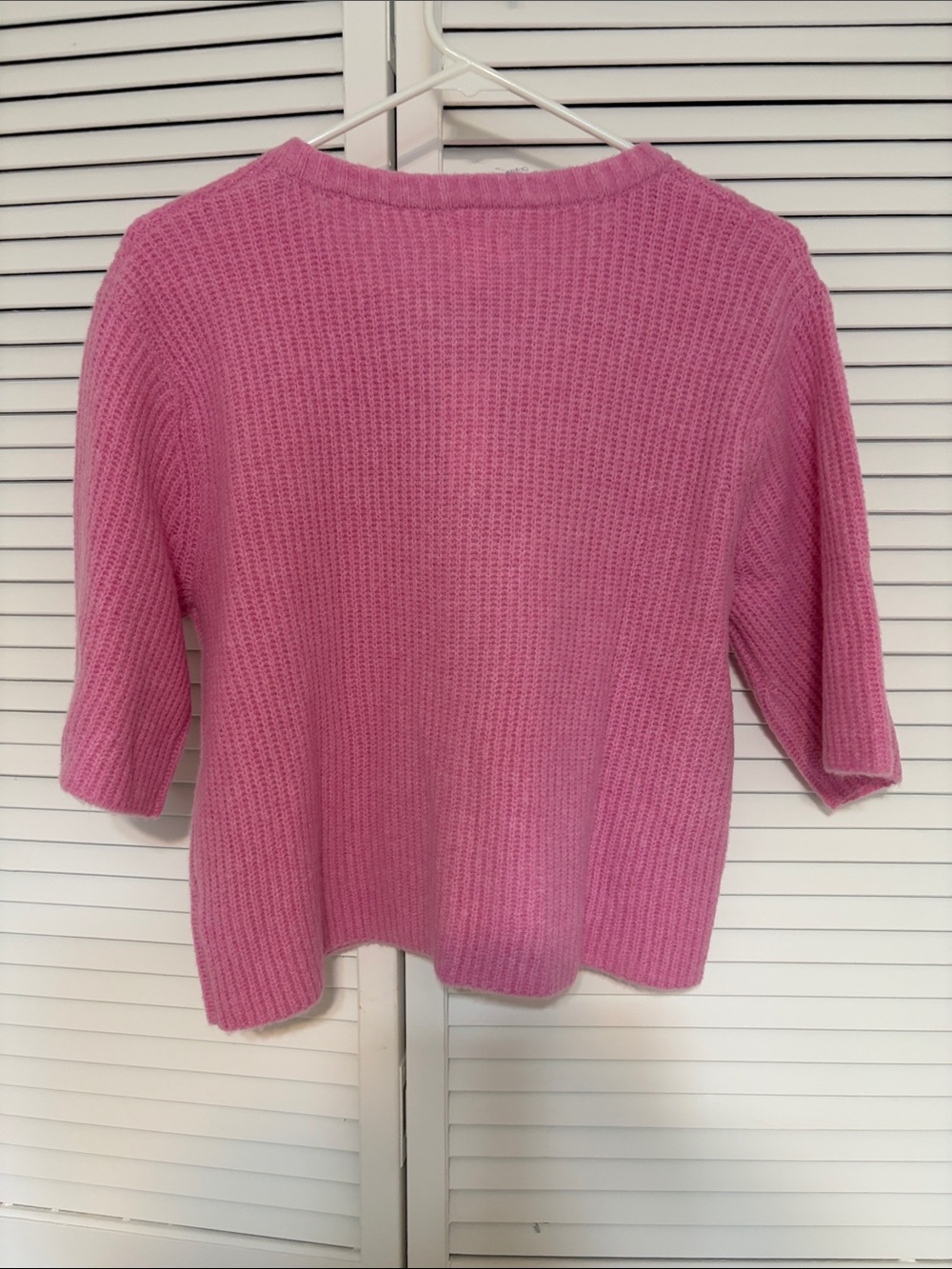 Aerie Bright Pink Short-Sleeve Button Cardigan - Picture 5 of 9